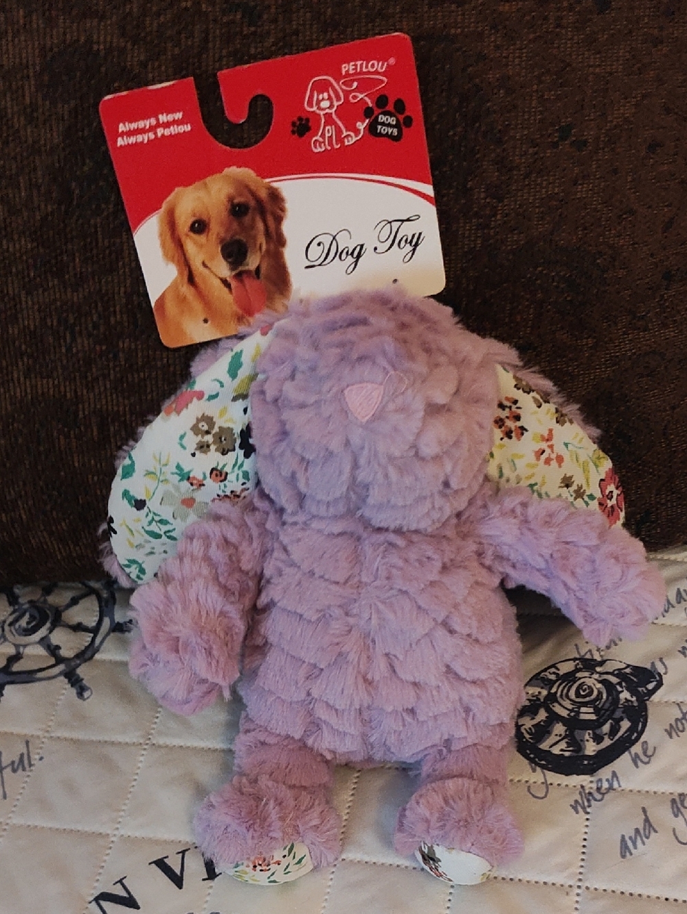 PETS: FLORAL BUNNY DOG TOY